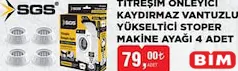 SGS TİTREŞİM ÖNLEYİCİ KAYDIRMAZ VANTUZLU YÜKSELTİCİ STOPER MAKİNE AYAĞI 4 ADET